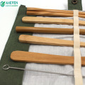 chinese manufature produce eco friendly bamboo flatware cutlery set with spoon fork knife straw